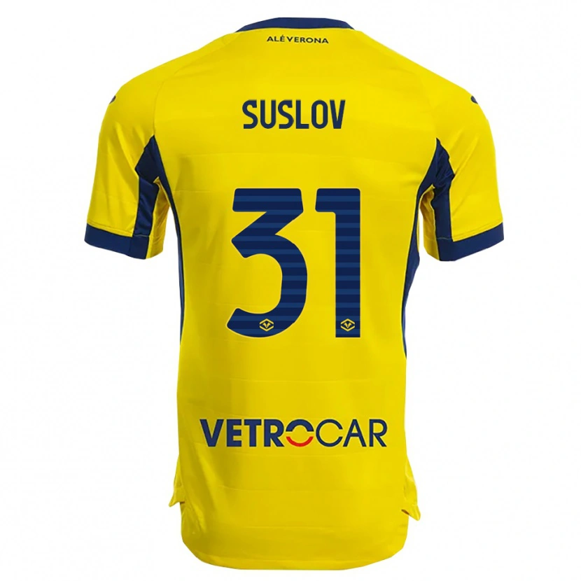 Danxen Dětské Tomas Suslov #31 Žlutá Námořnická Modř Daleko Hráčské Dresy 2025/26 Dres