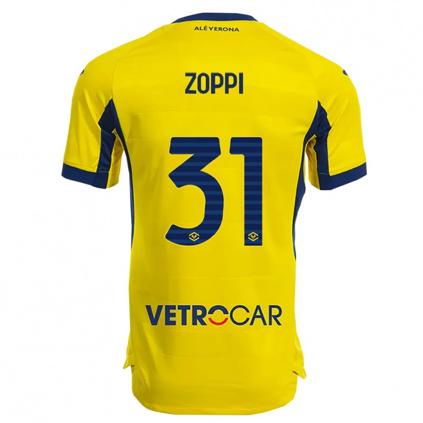 Danxen Dětské Sofia Zoppi #31 Žlutá Námořnická Modř Daleko Hráčské Dresy 2025/26 Dres