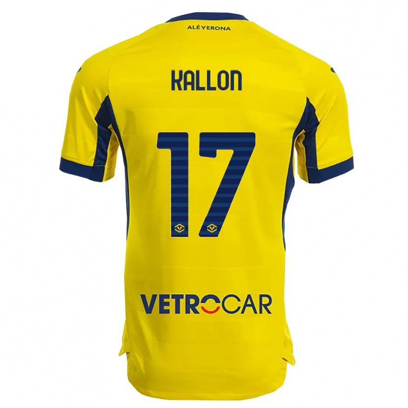Danxen Dětské Yayah Kallon #17 Žlutá Námořnická Modř Daleko Hráčské Dresy 2025/26 Dres