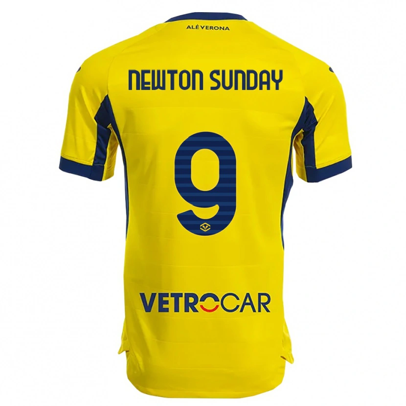 Danxen Dětské Eloghosa Newton Sunday #9 Žlutá Námořnická Modř Daleko Hráčské Dresy 2025/26 Dres