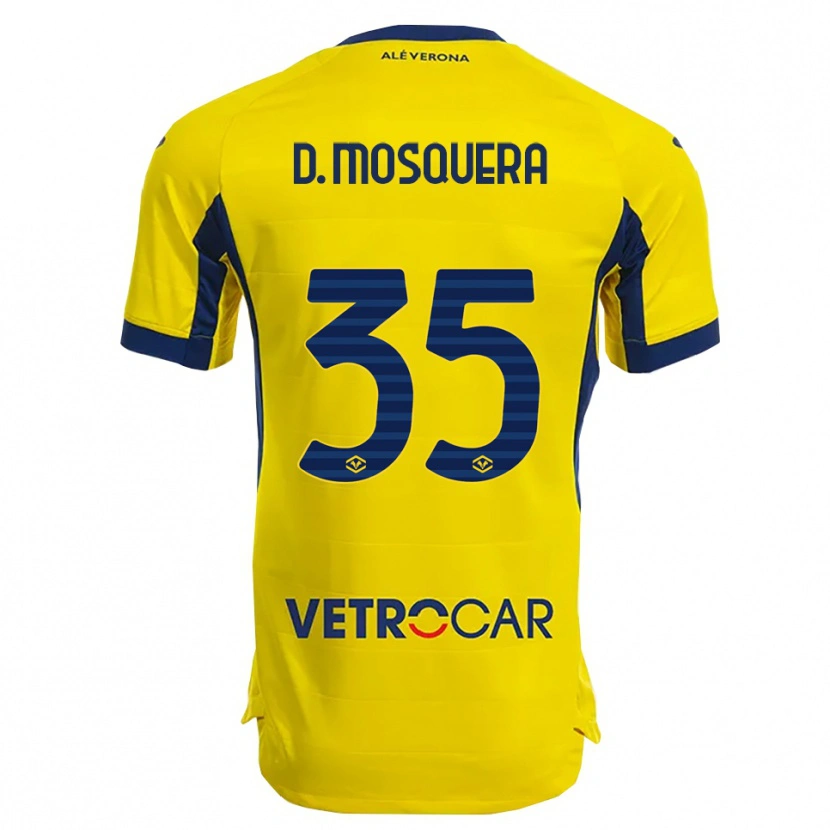 Danxen Dětské Daniel Mosquera #35 Žlutá Námořnická Modř Daleko Hráčské Dresy 2025/26 Dres