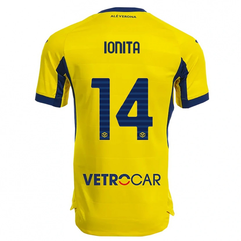 Danxen Dětské Alexandru Ioniță #14 Žlutá Námořnická Modř Daleko Hráčské Dresy 2025/26 Dres