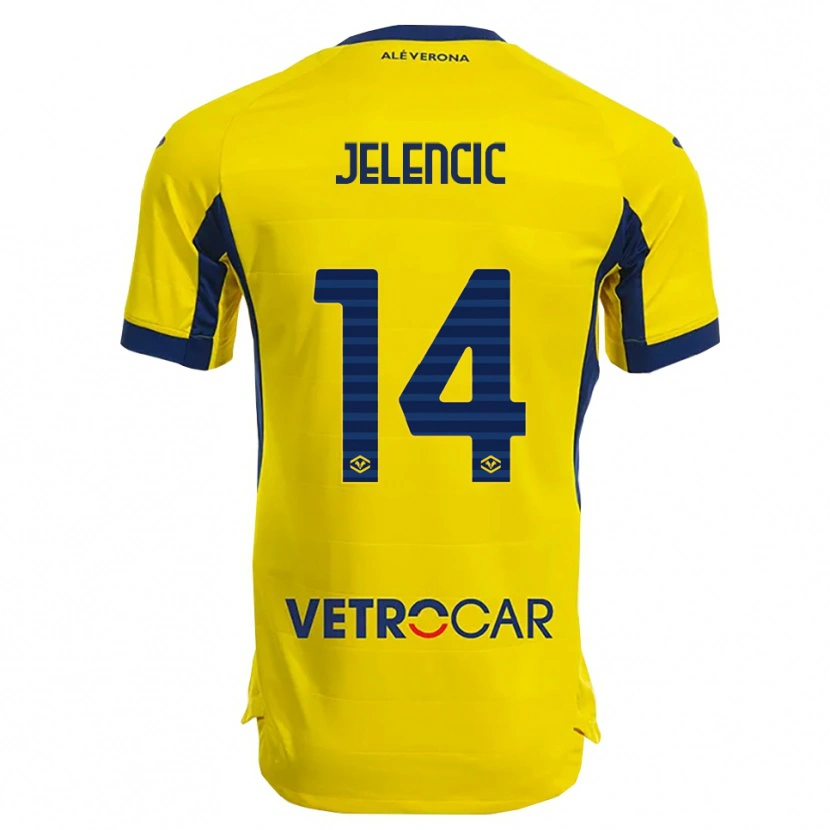 Danxen Dětské Ana Jelencic #14 Žlutá Námořnická Modř Daleko Hráčské Dresy 2025/26 Dres