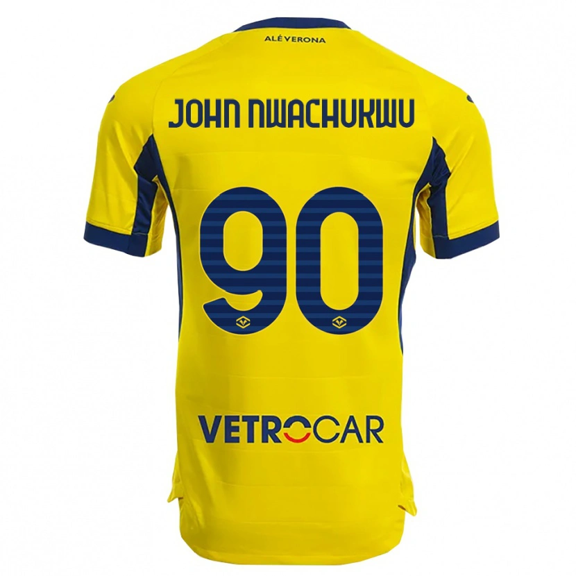 Danxen Dětské Samuel John Nwachukwu #90 Žlutá Námořnická Modř Daleko Hráčské Dresy 2025/26 Dres