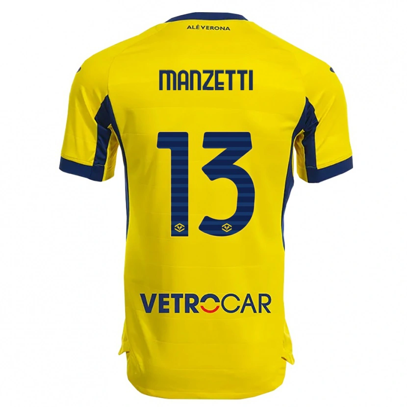 Danxen Dětské Aurora Manzetti #13 Žlutá Námořnická Modř Daleko Hráčské Dresy 2025/26 Dres