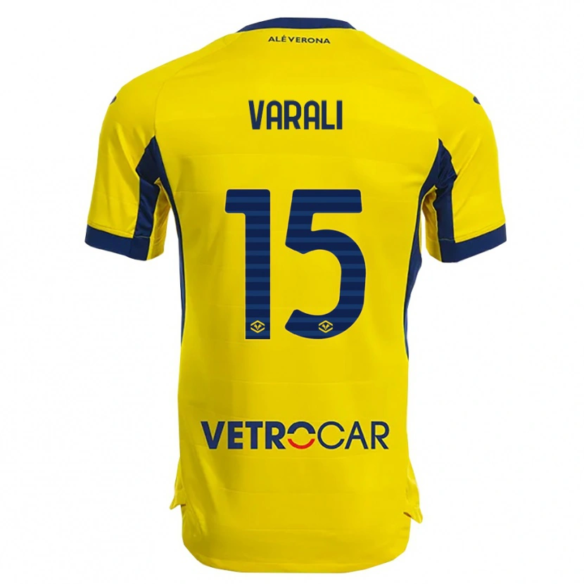 Danxen Dětské Ludovico Varali #15 Žlutá Námořnická Modř Daleko Hráčské Dresy 2025/26 Dres