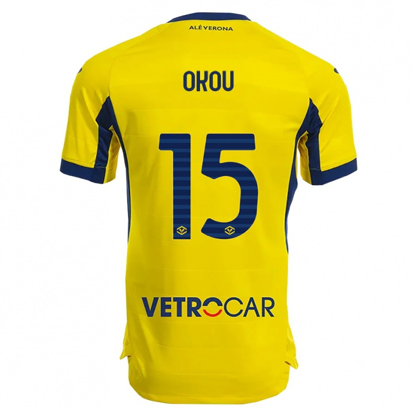 Danxen Dětské Yllan Okou #15 Žlutá Námořnická Modř Daleko Hráčské Dresy 2025/26 Dres