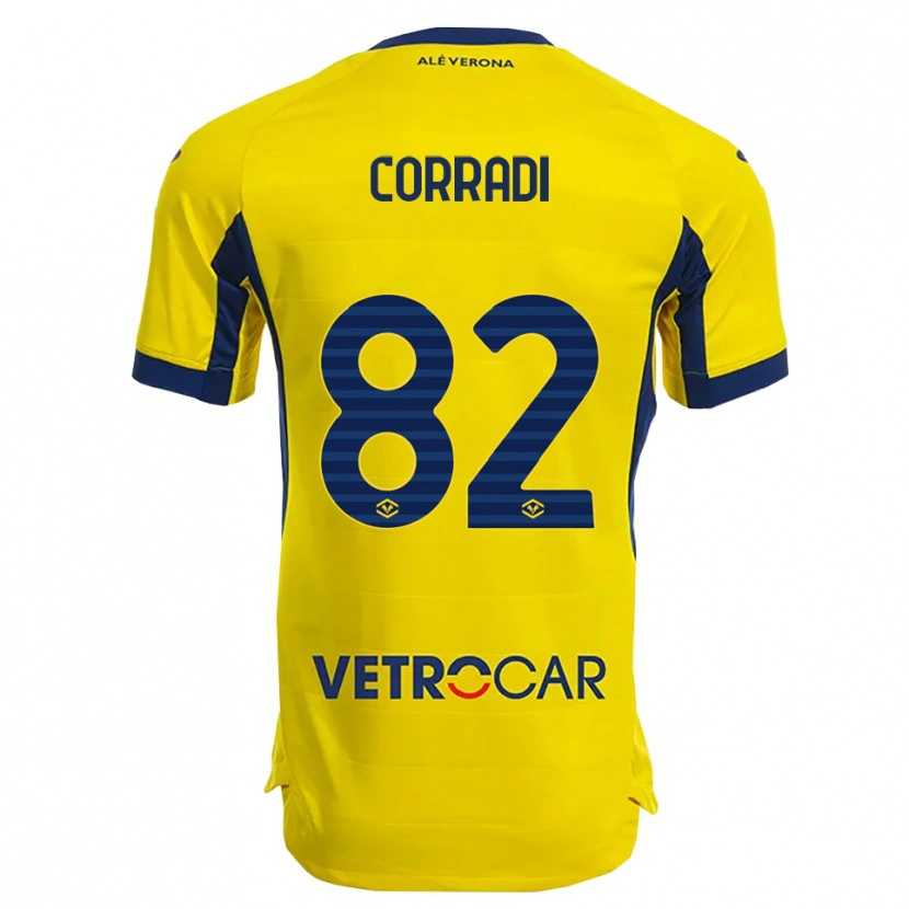 Danxen Dětské Christian Corradi #82 Žlutá Námořnická Modř Daleko Hráčské Dresy 2025/26 Dres
