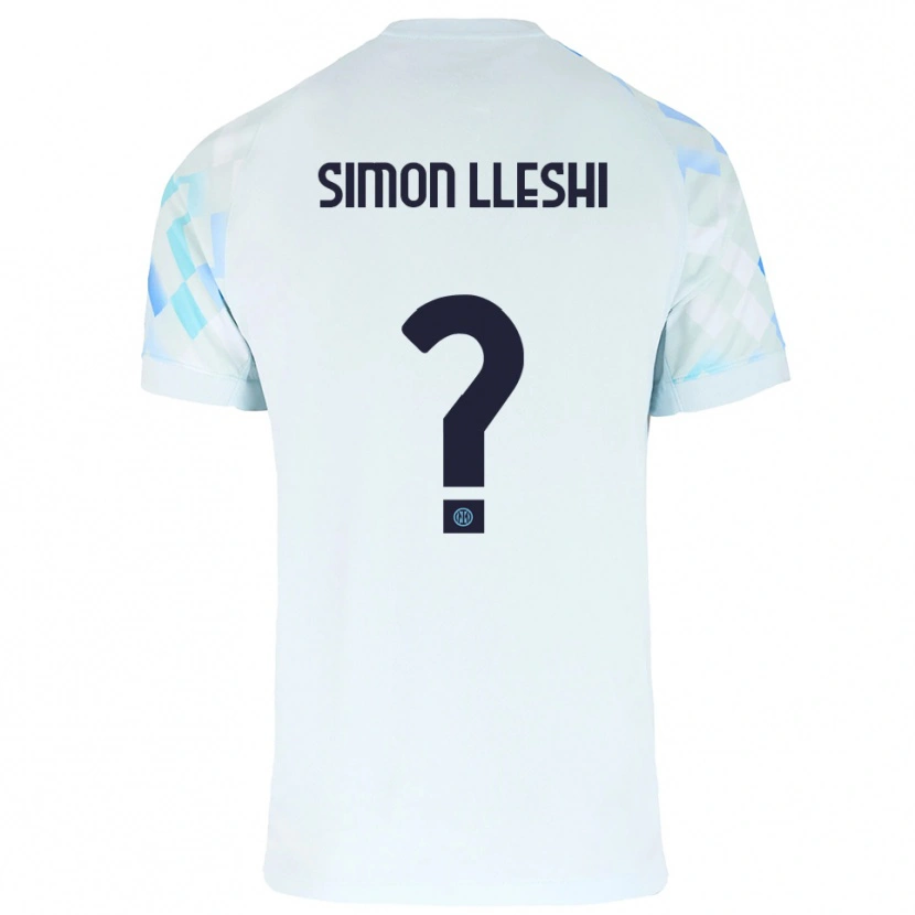 Danxen Dětské Simon Lleshi #0 Bílá Modrá Daleko Hráčské Dresy 2025/26 Dres