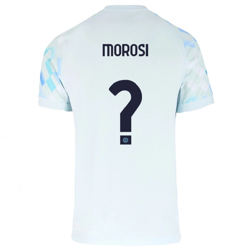 Danxen Dětské Cesare Morosi #0 Bílá Modrá Daleko Hráčské Dresy 2025/26 Dres