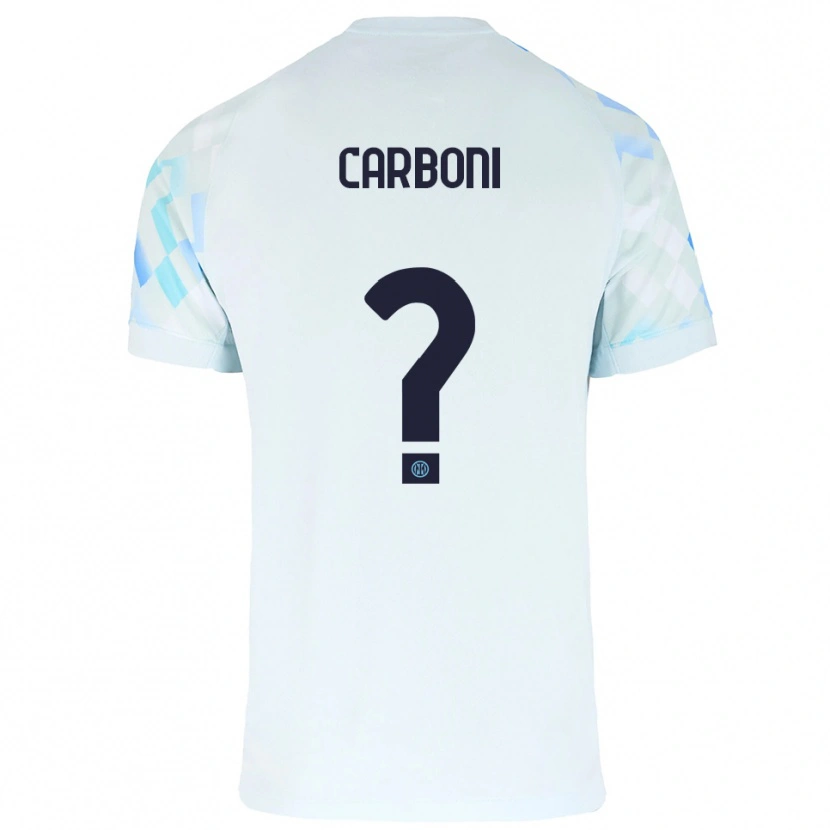 Danxen Dětské Cristiano Carboni #0 Bílá Modrá Daleko Hráčské Dresy 2025/26 Dres