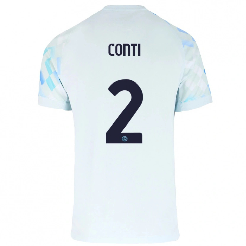 Danxen Dětské Arturo Conti #2 Bílá Modrá Daleko Hráčské Dresy 2025/26 Dres
