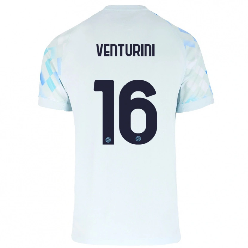 Danxen Dětské Matteo Venturini #16 Bílá Modrá Daleko Hráčské Dresy 2025/26 Dres