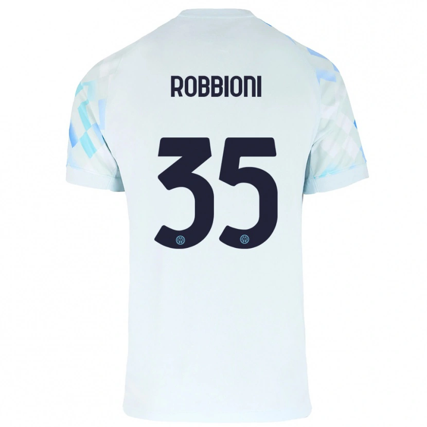 Danxen Dětské Matilde Robbioni #35 Bílá Modrá Daleko Hráčské Dresy 2025/26 Dres