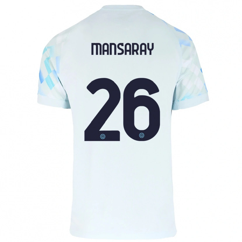 Danxen Dětské Jasmin Mansaray #26 Bílá Modrá Daleko Hráčské Dresy 2025/26 Dres