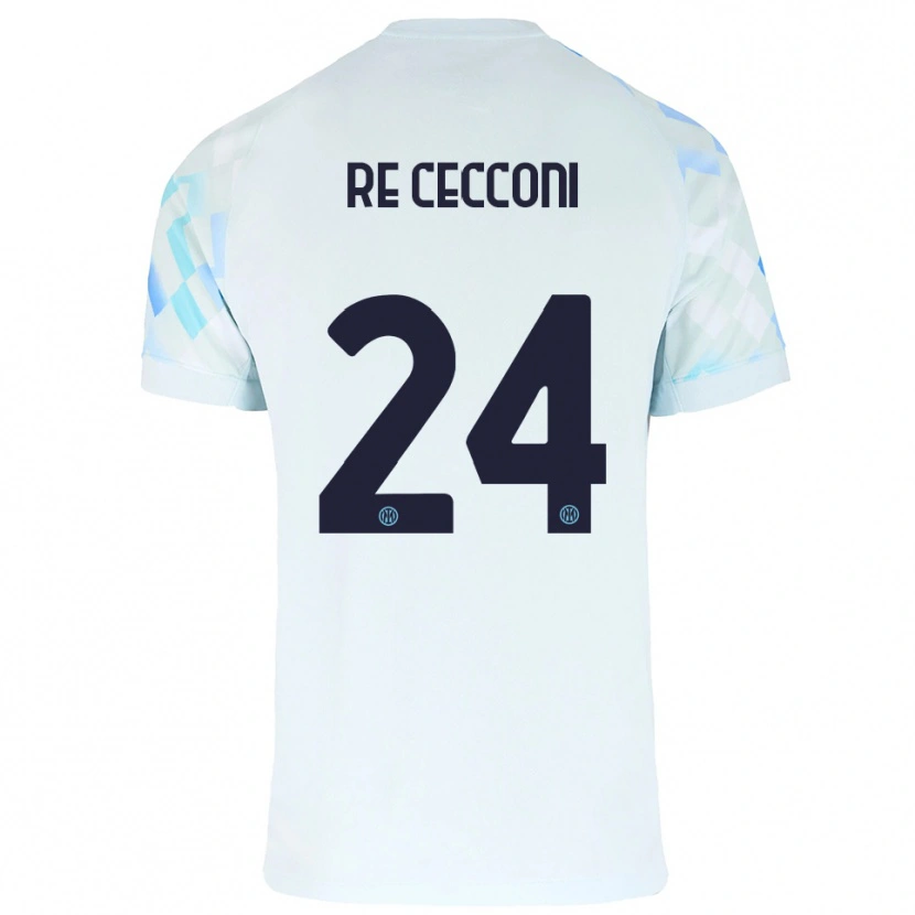 Danxen Dětské Gabriele Re Cecconi #24 Bílá Modrá Daleko Hráčské Dresy 2025/26 Dres