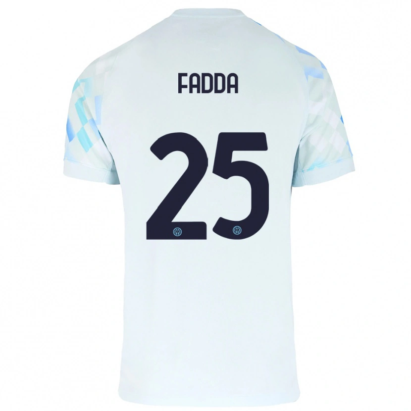 Danxen Dětské Paola Fadda #25 Bílá Modrá Daleko Hráčské Dresy 2025/26 Dres