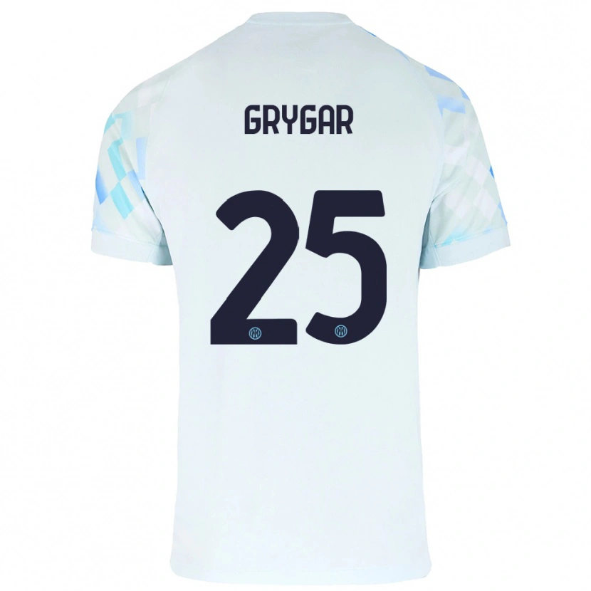 Danxen Dětské Samuel Grygar #25 Bílá Modrá Daleko Hráčské Dresy 2025/26 Dres