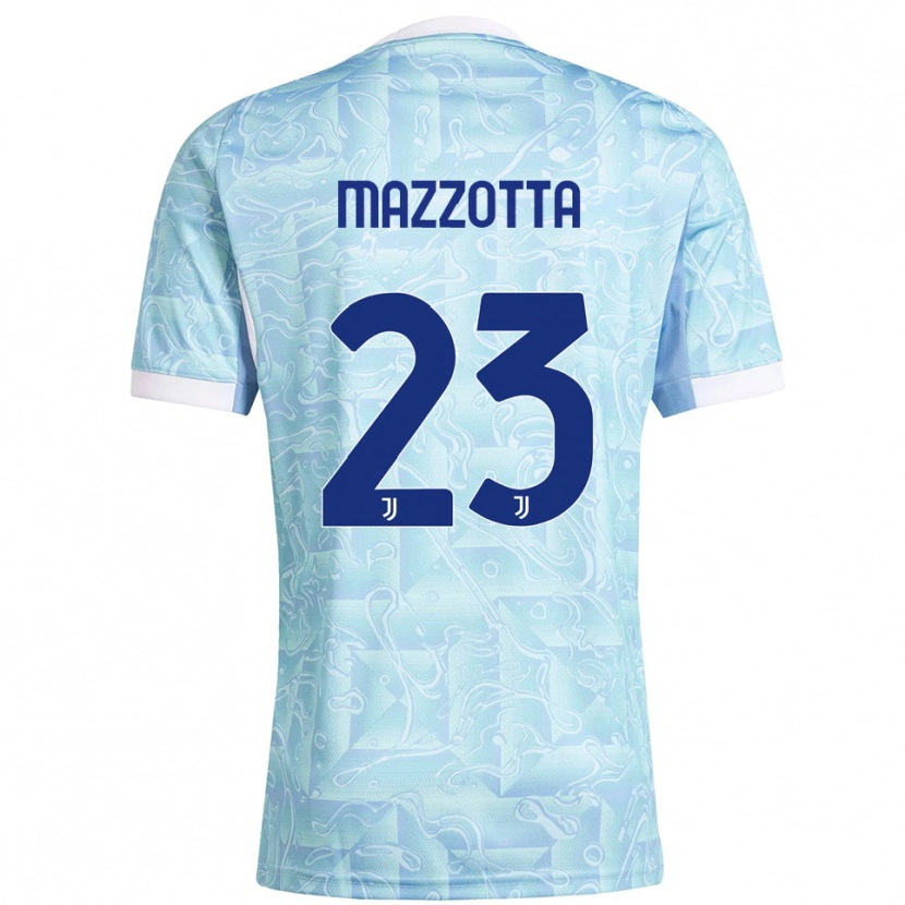 Danxen Dětské Raphael Mazzotta #23 Nebesky Modrá Žlutá Daleko Hráčské Dresy 2025/26 Dres