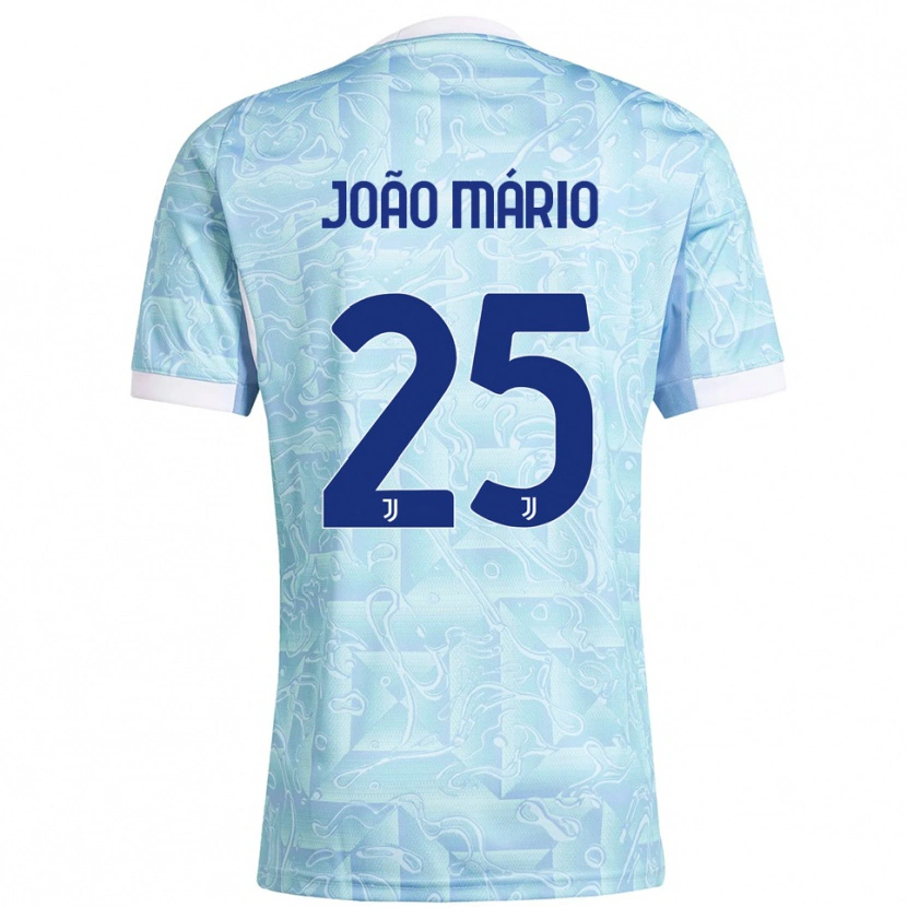 Danxen Dětské João Mário #25 Nebesky Modrá Žlutá Daleko Hráčské Dresy 2025/26 Dres