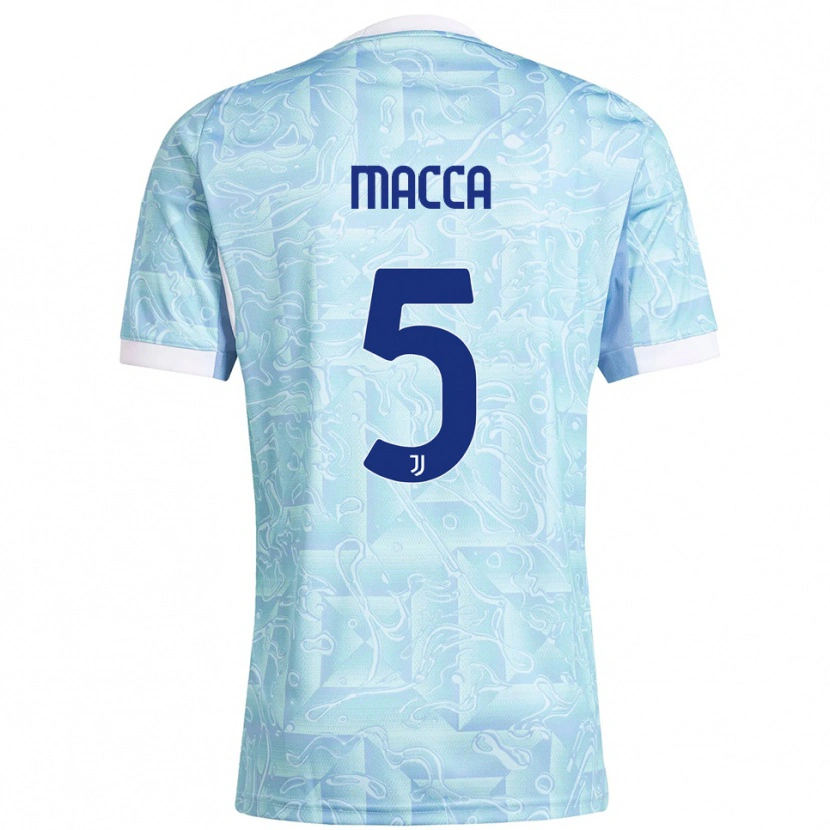 Danxen Dětské Federico Macca #5 Nebesky Modrá Žlutá Daleko Hráčské Dresy 2025/26 Dres