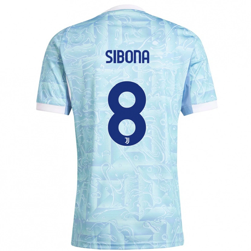 Danxen Dětské Tommaso Sibona #8 Nebesky Modrá Žlutá Daleko Hráčské Dresy 2025/26 Dres