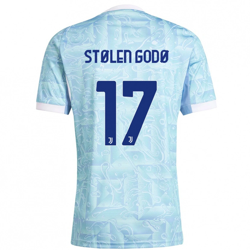 Danxen Dětské Emma Stølen Godø #17 Nebesky Modrá Žlutá Daleko Hráčské Dresy 2025/26 Dres