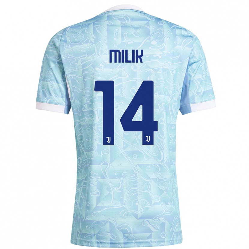 Danxen Dětské Arkadiusz Milik #14 Nebesky Modrá Žlutá Daleko Hráčské Dresy 2025/26 Dres