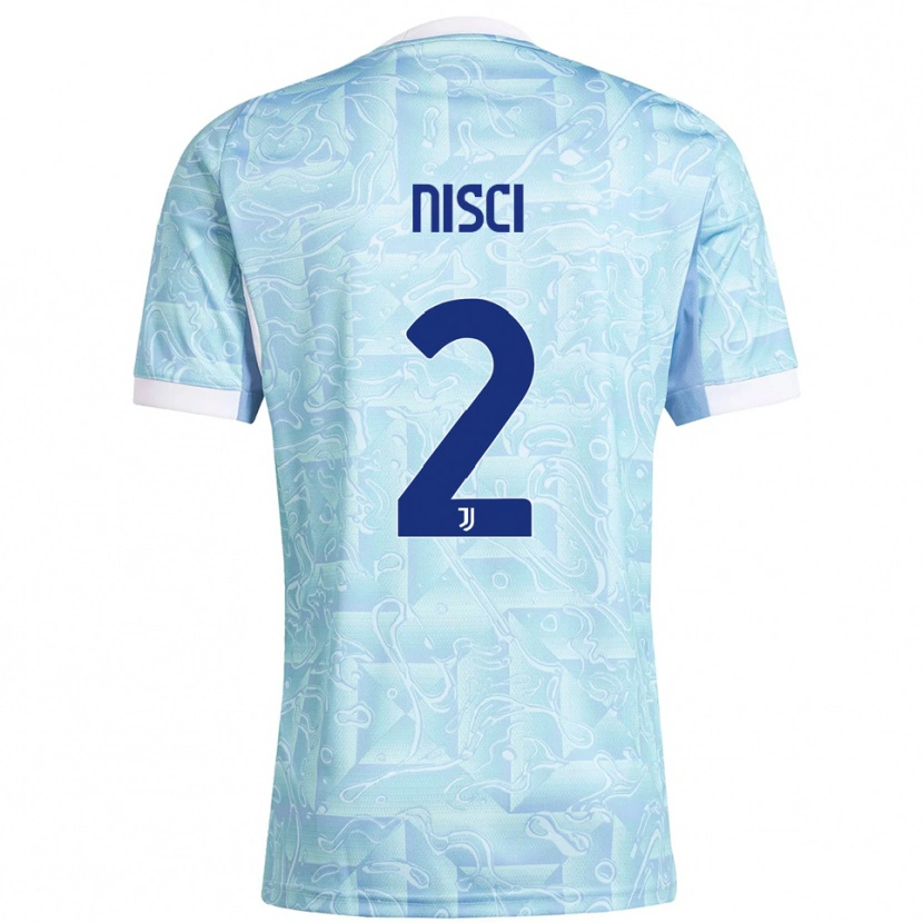 Danxen Dětské Alessandro Nisci #2 Nebesky Modrá Žlutá Daleko Hráčské Dresy 2025/26 Dres