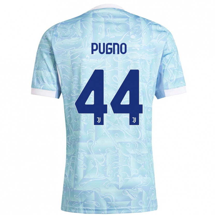 Danxen Dětské Diego Pugno #44 Nebesky Modrá Žlutá Daleko Hráčské Dresy 2025/26 Dres