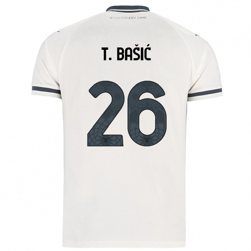 Danxen Dětské Toma Bašić #26 Bílá Námořnická Modř Daleko Hráčské Dresy 2025/26 Dres