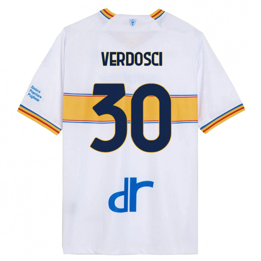 Danxen Dětské Simone Verdosci #30 Bílá Žlutá Daleko Hráčské Dresy 2025/26 Dres