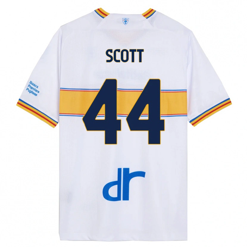 Danxen Dětské Elijah Scott #44 Bílá Žlutá Daleko Hráčské Dresy 2025/26 Dres