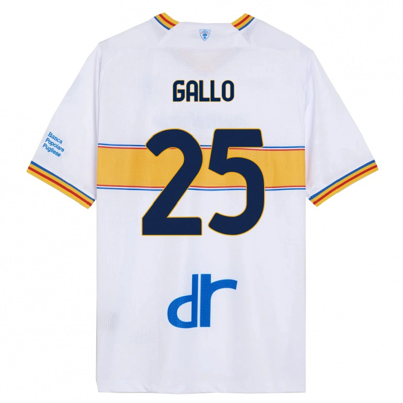 Danxen Dětské Antonino Gallo #25 Bílá Žlutá Daleko Hráčské Dresy 2025/26 Dres