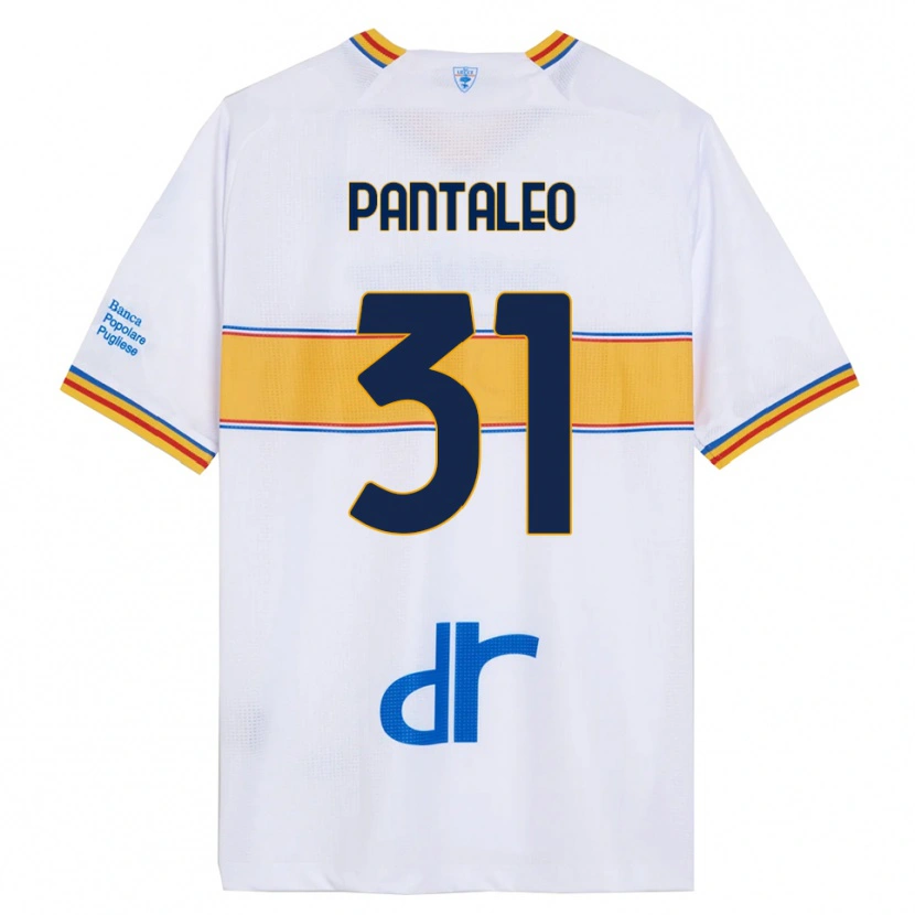 Danxen Dětské Dario Pantaleo #31 Bílá Žlutá Daleko Hráčské Dresy 2025/26 Dres