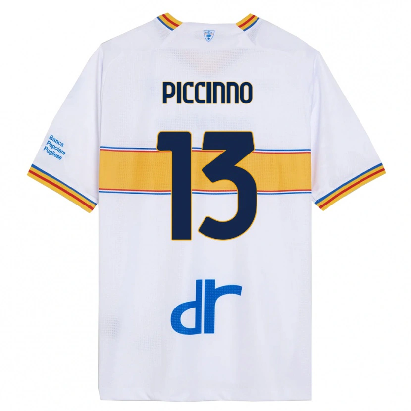 Danxen Dětské Daniele Piccinno #13 Bílá Žlutá Daleko Hráčské Dresy 2025/26 Dres