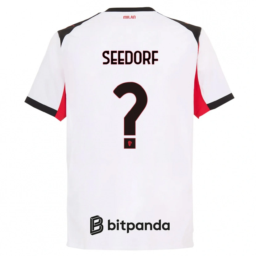 Danxen Dětské Denzel Viana Seedorf #0 Bílá Černá Daleko Hráčské Dresy 2025/26 Dres