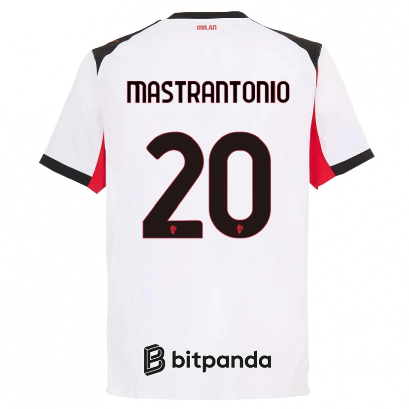 Danxen Dětské Davide Mastrantonio #20 Bílá Černá Daleko Hráčské Dresy 2025/26 Dres