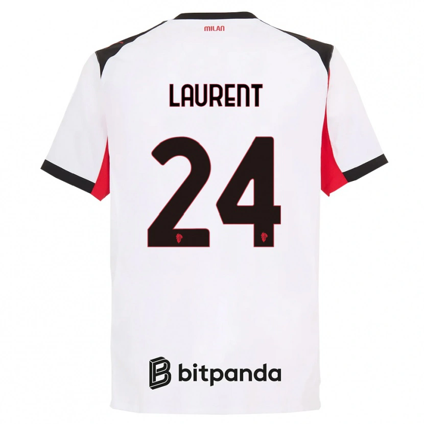 Danxen Dětské Emelyne Ann-Emmanuelle Laurent #24 Bílá Černá Daleko Hráčské Dresy 2025/26 Dres