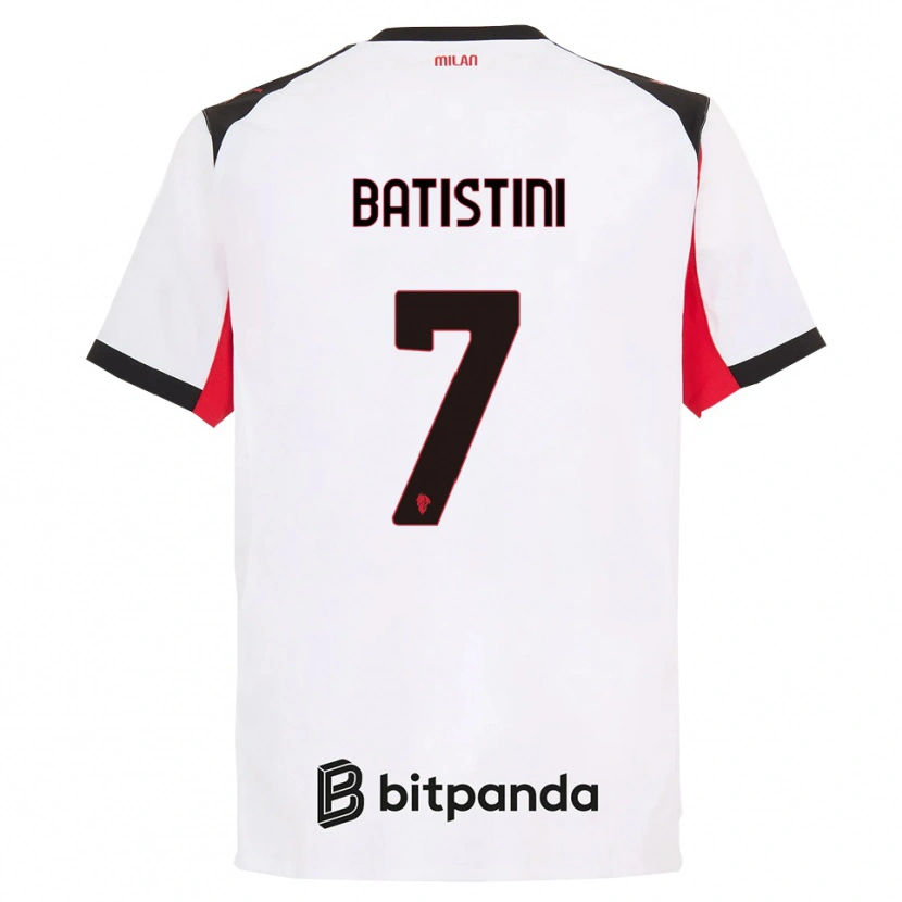 Danxen Dětské Simone Batistini #7 Bílá Černá Daleko Hráčské Dresy 2025/26 Dres