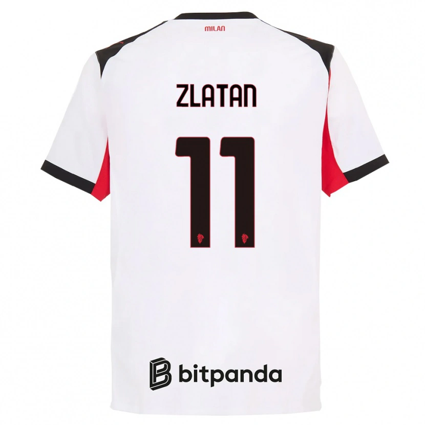 Danxen Dětské Zlatan Ibrahimovic #11 Bílá Černá Daleko Hráčské Dresy 2025/26 Dres