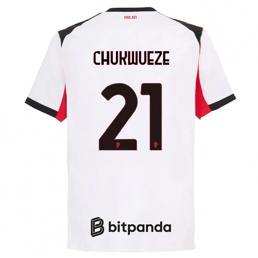 Danxen Dětské Samuel Chukwueze #21 Bílá Černá Daleko Hráčské Dresy 2025/26 Dres