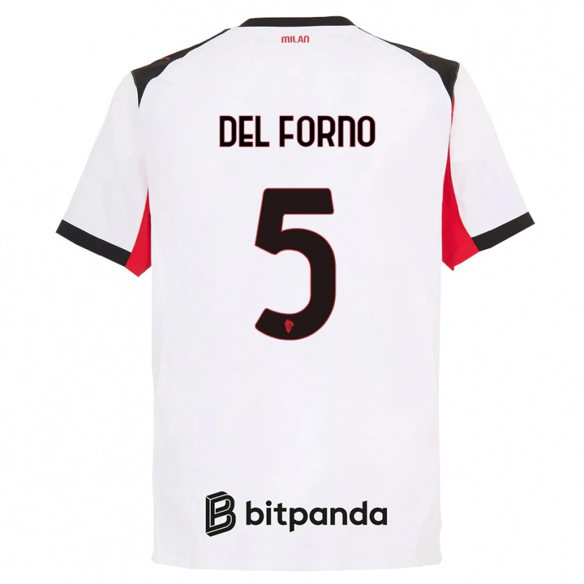 Danxen Dětské Luca Del Forno #5 Bílá Černá Daleko Hráčské Dresy 2025/26 Dres