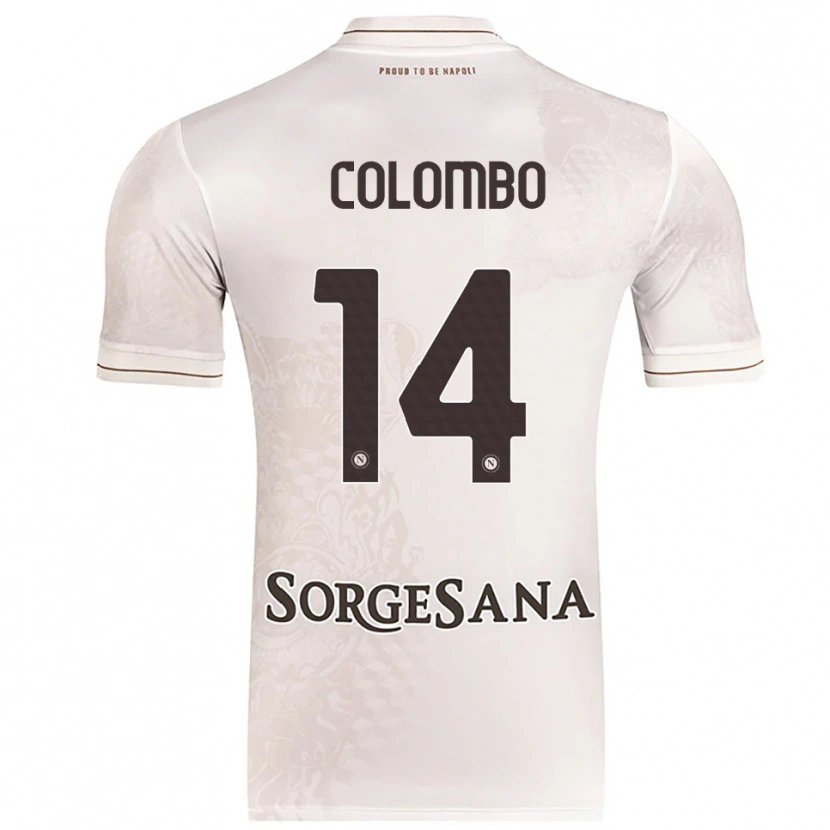 Danxen Dětské Sofia Colombo #14 Šampaňská Hnědá Daleko Hráčské Dresy 2025/26 Dres