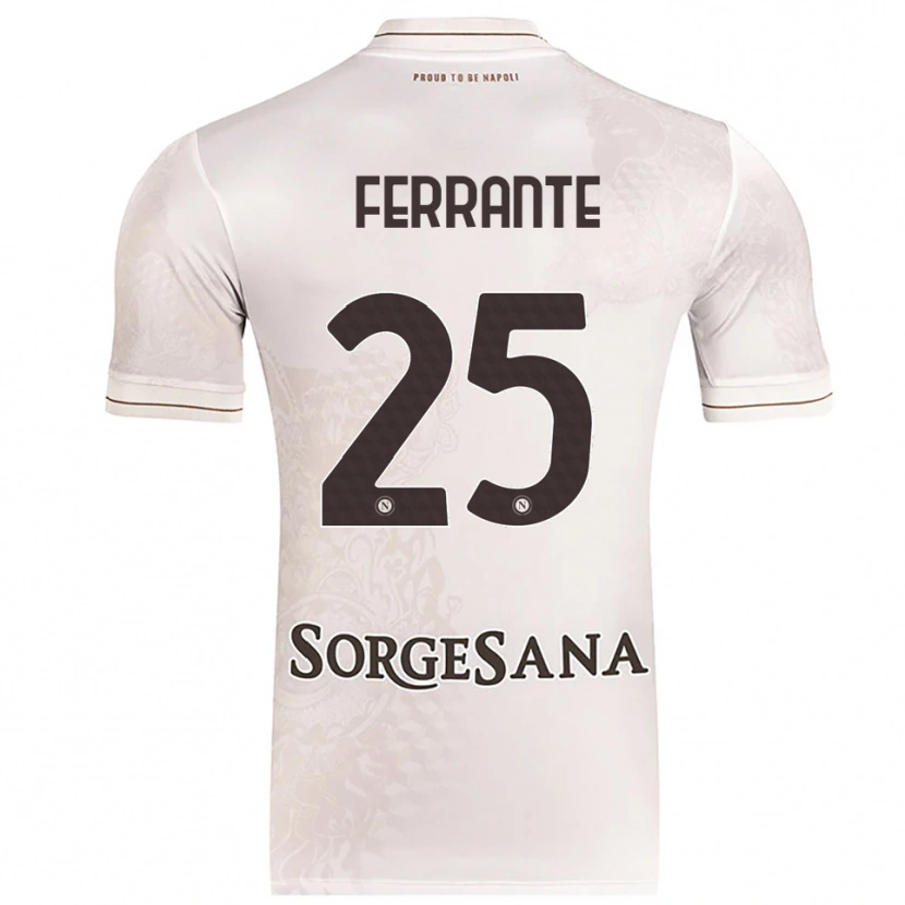 Danxen Dětské Mathias Ferrante #25 Šampaňská Hnědá Daleko Hráčské Dresy 2025/26 Dres