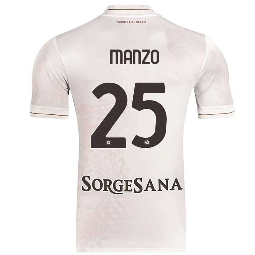 Danxen Dětské Alessia Manzo #25 Šampaňská Hnědá Daleko Hráčské Dresy 2025/26 Dres