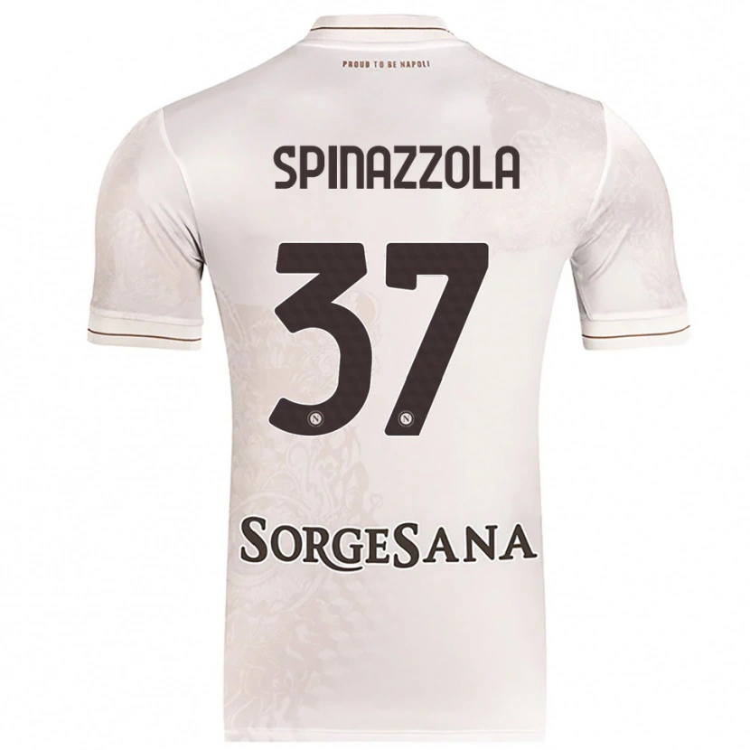 Danxen Dětské Leonardo Spinazzola #37 Šampaňská Hnědá Daleko Hráčské Dresy 2025/26 Dres