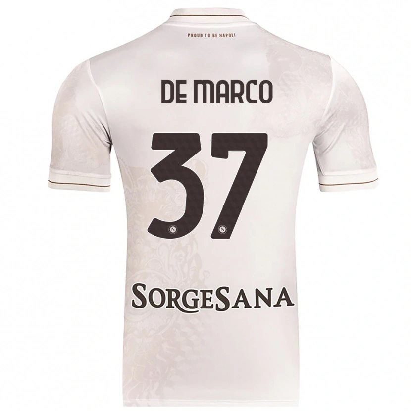 Danxen Dětské Francesco De Marco #37 Šampaňská Hnědá Daleko Hráčské Dresy 2025/26 Dres