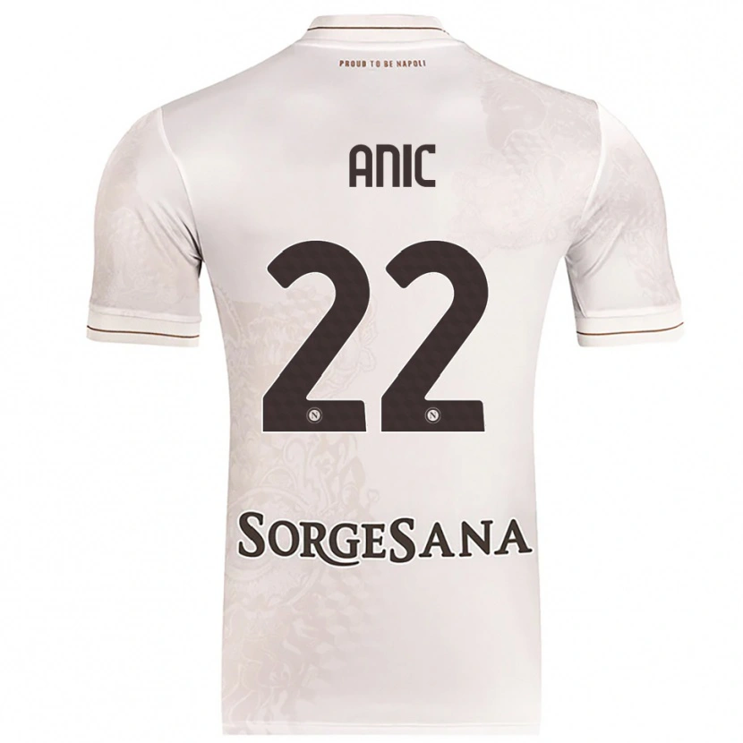 Danxen Dětské Ivan Anic #22 Šampaňská Hnědá Daleko Hráčské Dresy 2025/26 Dres