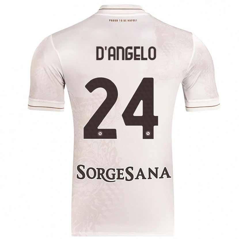 Danxen Dětské Alessia D'angelo #24 Šampaňská Hnědá Daleko Hráčské Dresy 2025/26 Dres